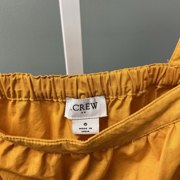 J. Crew Yellow Ruffled Cap Sleeve Blouse - Picture 2 of 6